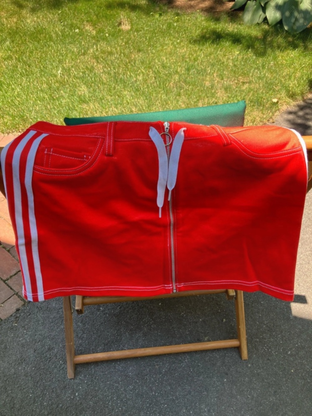 Adidas x Fiorucci limited edition collab retro style red skirt NWT